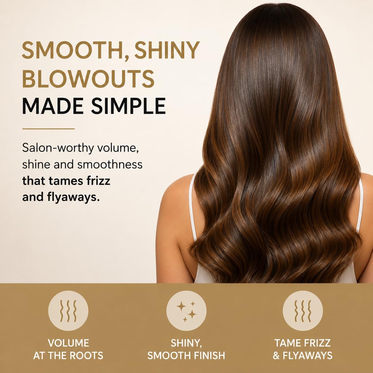 Shine Therapy 2.4 Hair Dryer Brush. Champagne - Image 6