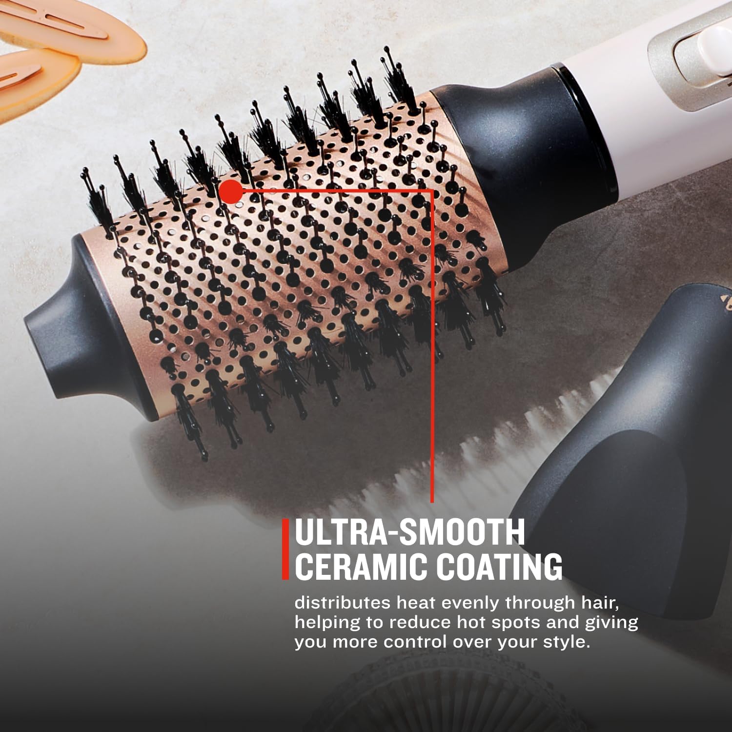 Shine Therapy 2.4 Hair Dryer Brush. Champagne - Image 5